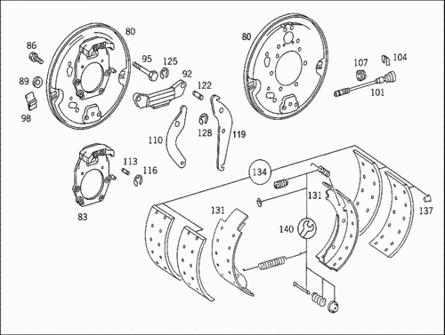 Мерседес 814 схема тормозов