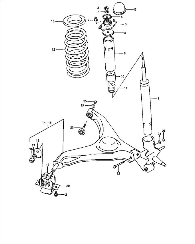 Схема передней подвески сузуки лиана
