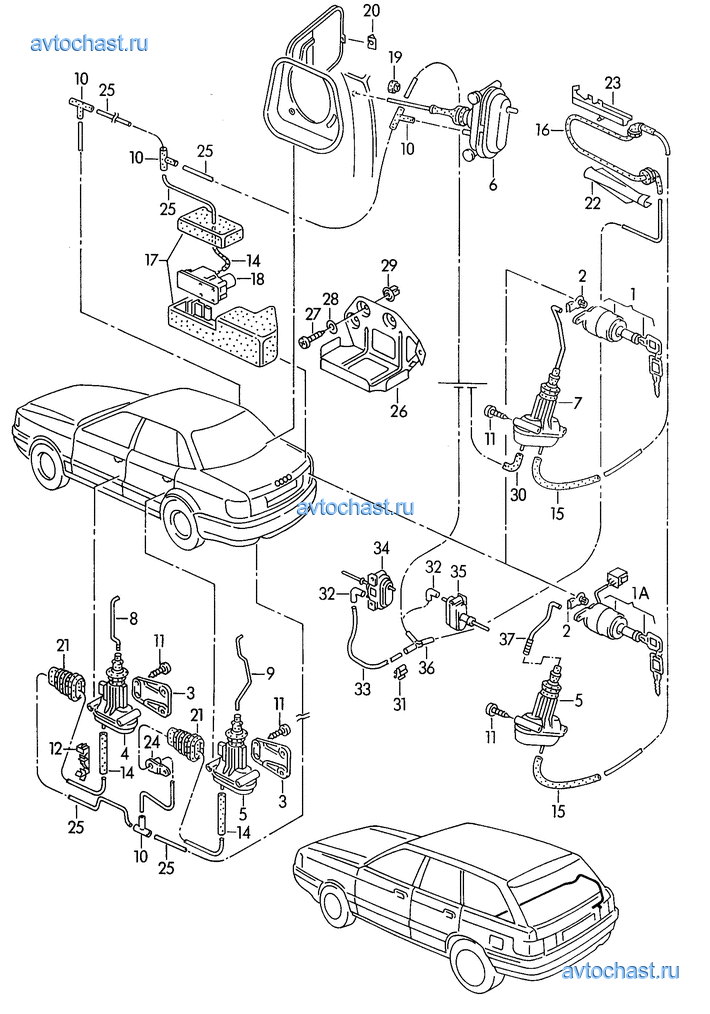 Схема центрального замка ауди 100
