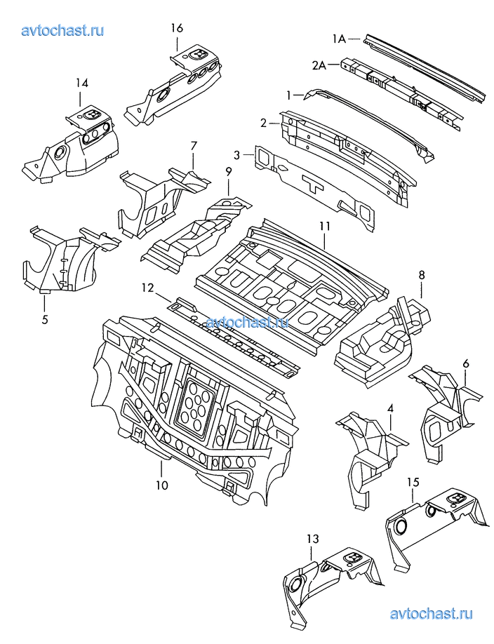 Схема запчастей ауди