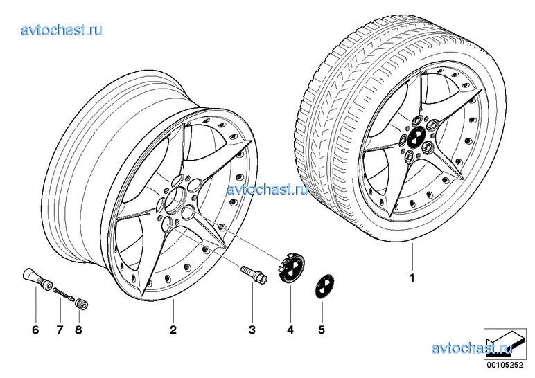 Сост.диск BMW со звездообр.сп.диз.108