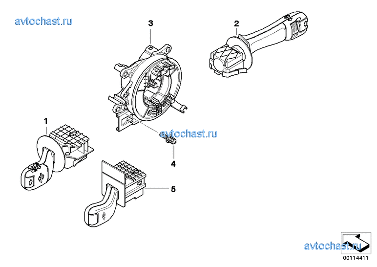 Выключ.рулевая колонка/круиз-контроль