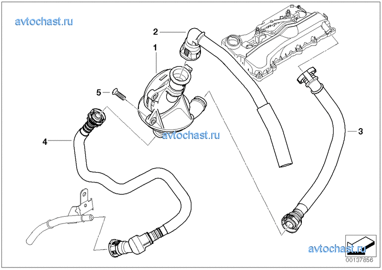Система вентиляц.картера/маслоотделитель