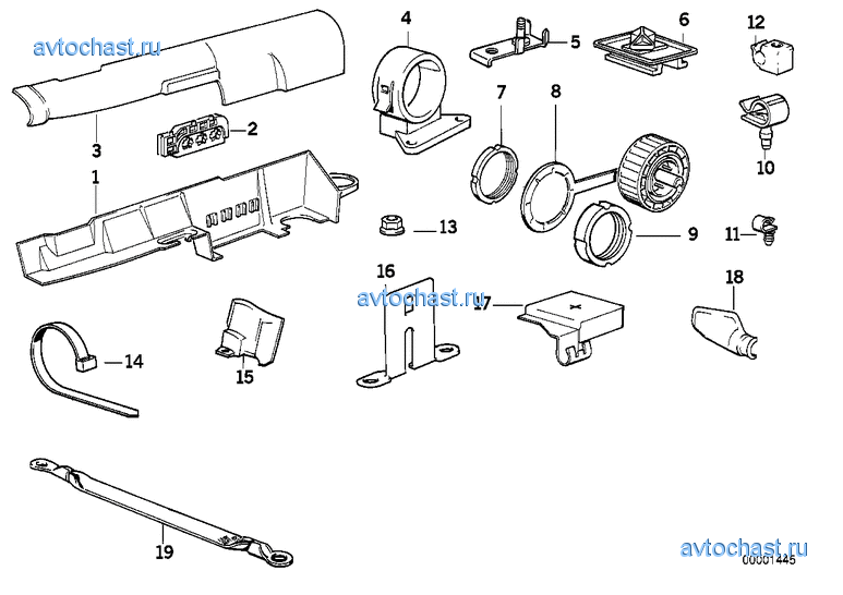 Элементы крепления жгута проводов