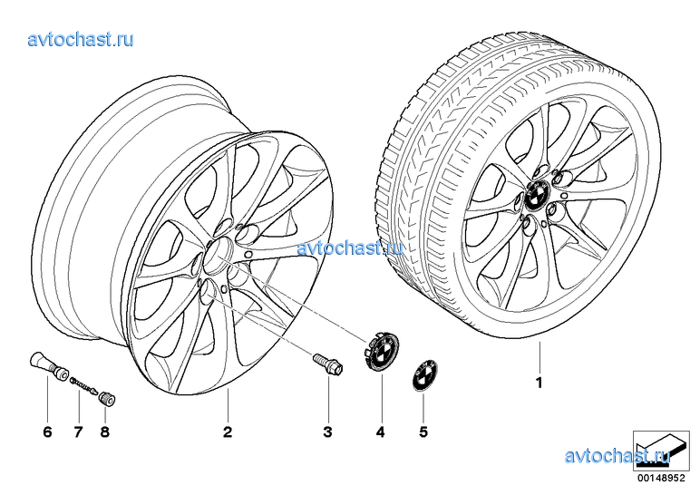 Л/c диск BMW со звездообр.спиц.диз.200