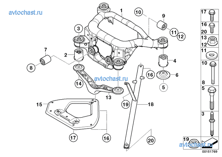 балка заднего моста