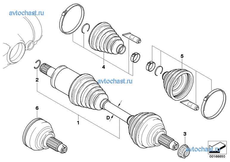 Выходн.вал ред.пер.моста/полноприводн.
