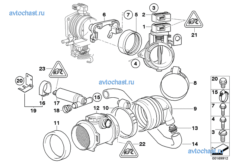 Корпус пусковой заслонки - система ASC