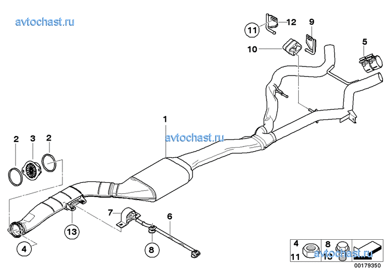 Катализатор/Средний глушитель