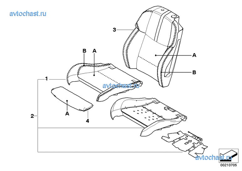 Инд. обивка спортивного сиденья Пд