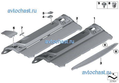 полка за задним сиденьем