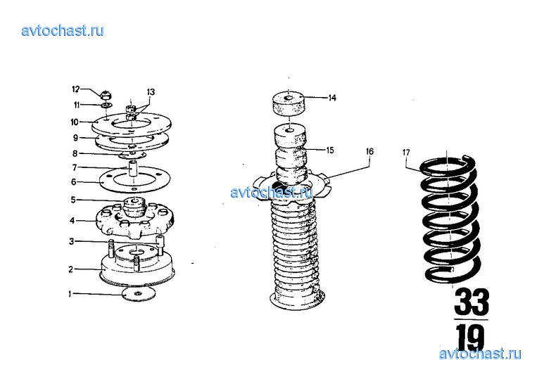 Пружины амортизатора задней подвески