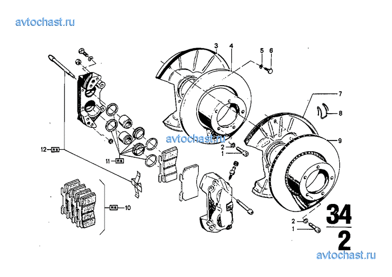 Тормозной механизм переднего колеса