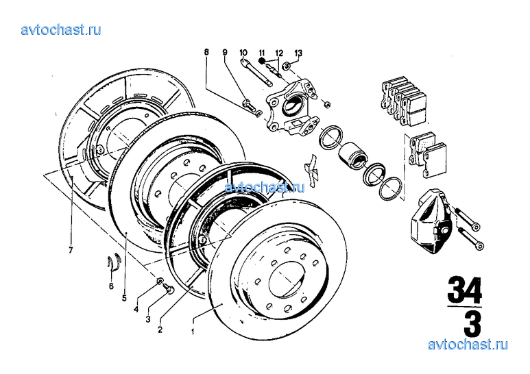 Тормозной механизм заднего колеса