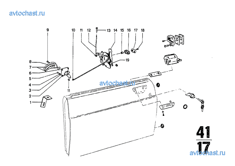 Привод двери/замок двери Пд