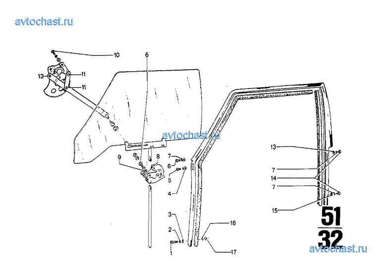 Стекло двери
