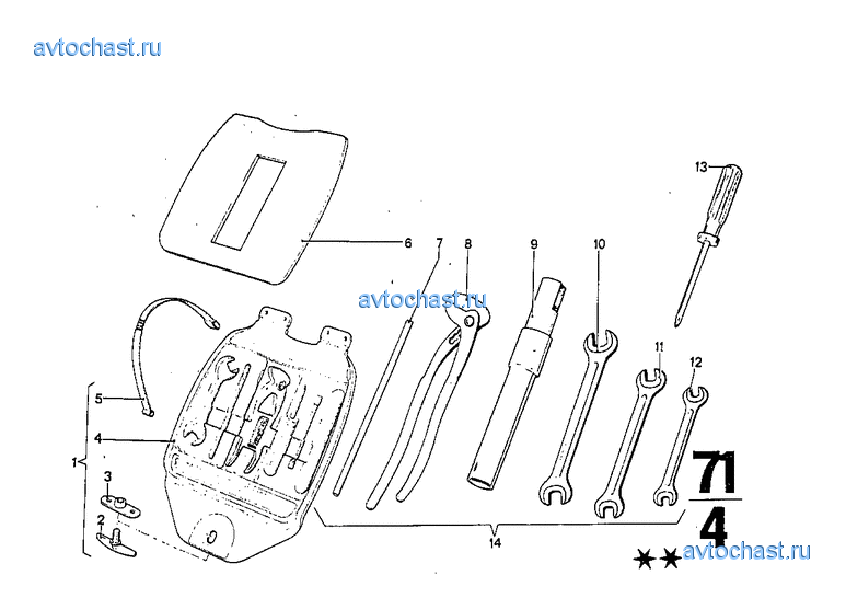 Бортовой инструмент/ домкрат