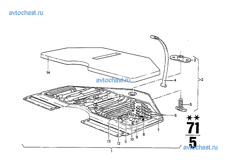 Бортовой инструмент/ домкрат