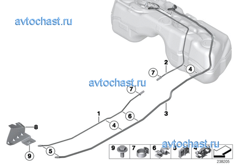 Топливопроводы/элементы крепления