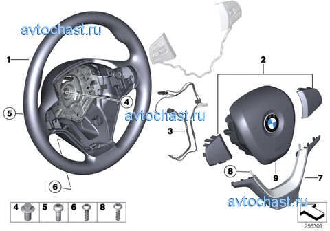 Спортивное рулевое колесо с НПБ