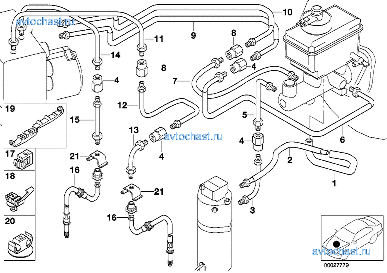 Трубопровод тормозного привода Пд с DSC