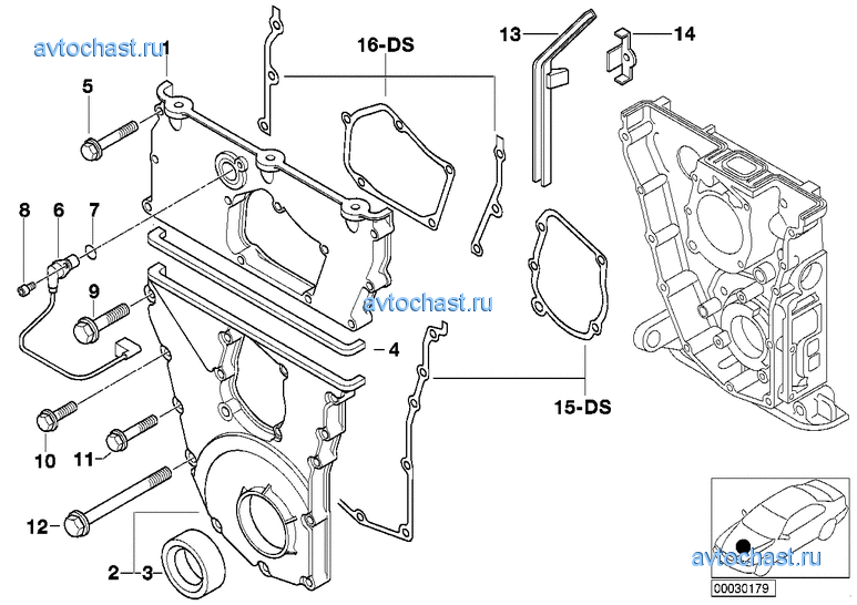 Корпус блока ГРМ