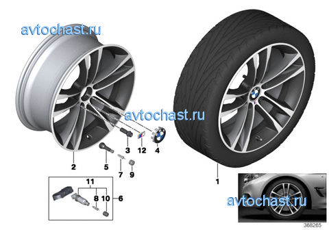 Л/с диск BMW M со сдв.спиц. 598 - 19