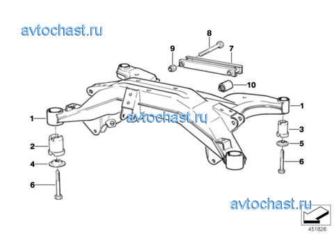 балка заднего моста