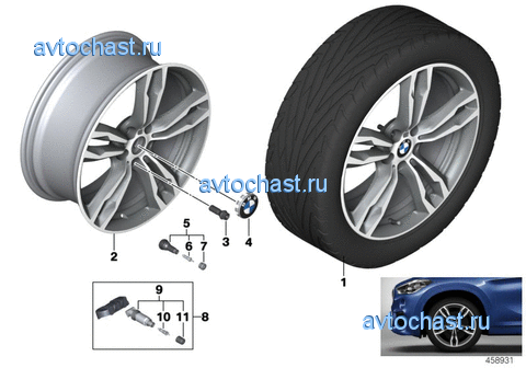 Диск М LM BMW сдвоенные спицы 572M - 19"