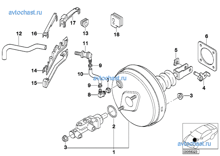 Вакуумный усилитель тормозов