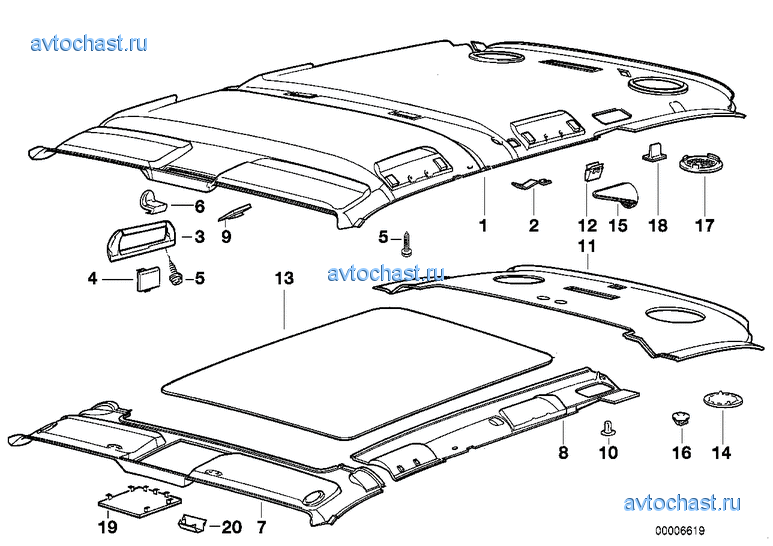 Облиц.крыши-фас.панель потолка/поручень