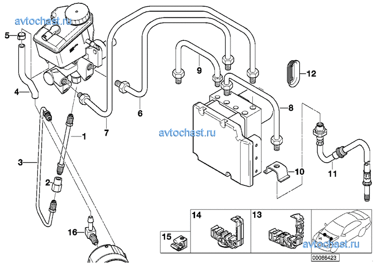Трубопровод тормозного привода Пд с DSC
