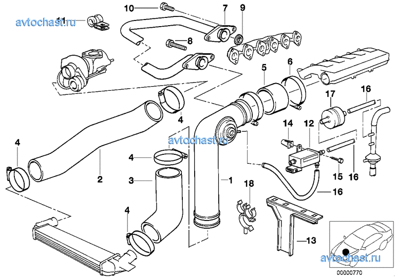 Сист.впуска воздуховода наддув.возд./AGR