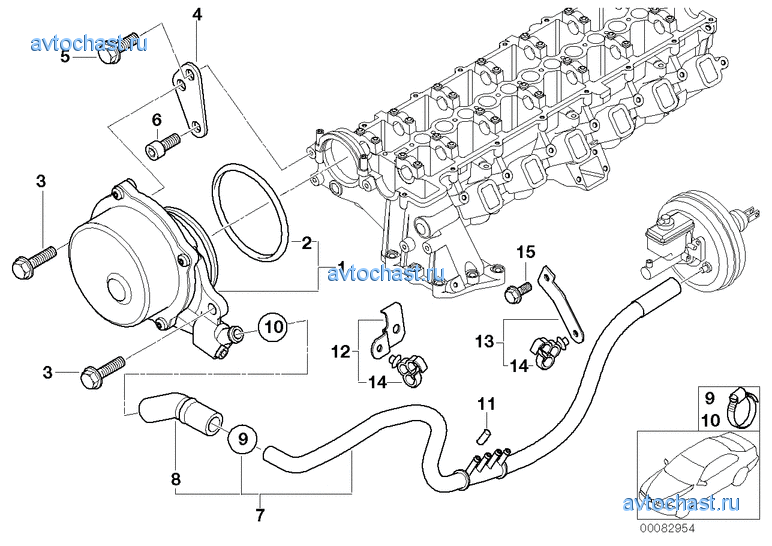 Вакуумный насос с трубопроводом