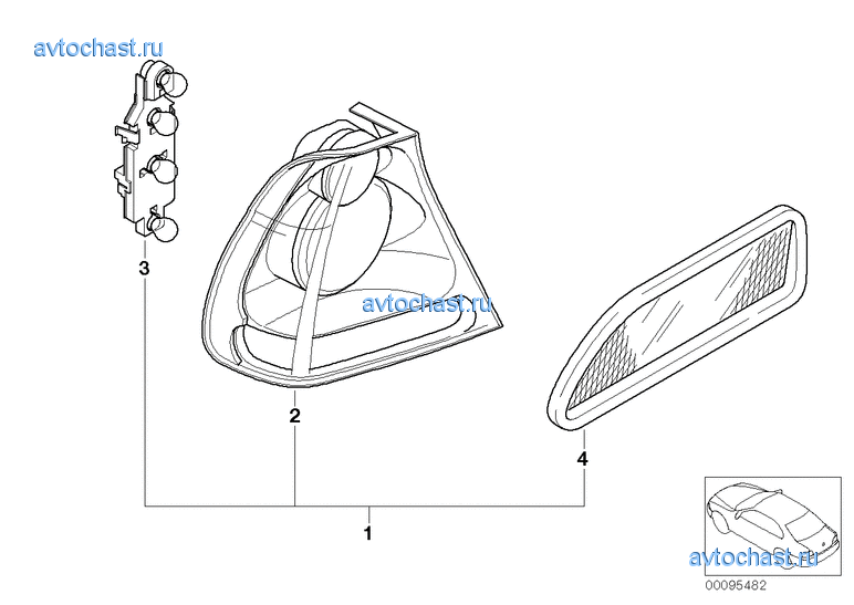 Блок задних фонарей хромированный