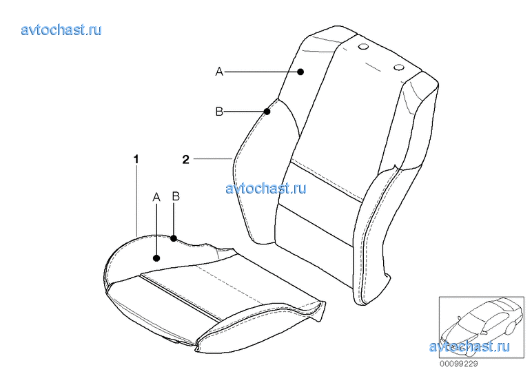 Индивид.обивка спорт.сиденья кожа N6