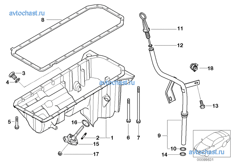 Масляный картер/маслоизмерит.приспособл.