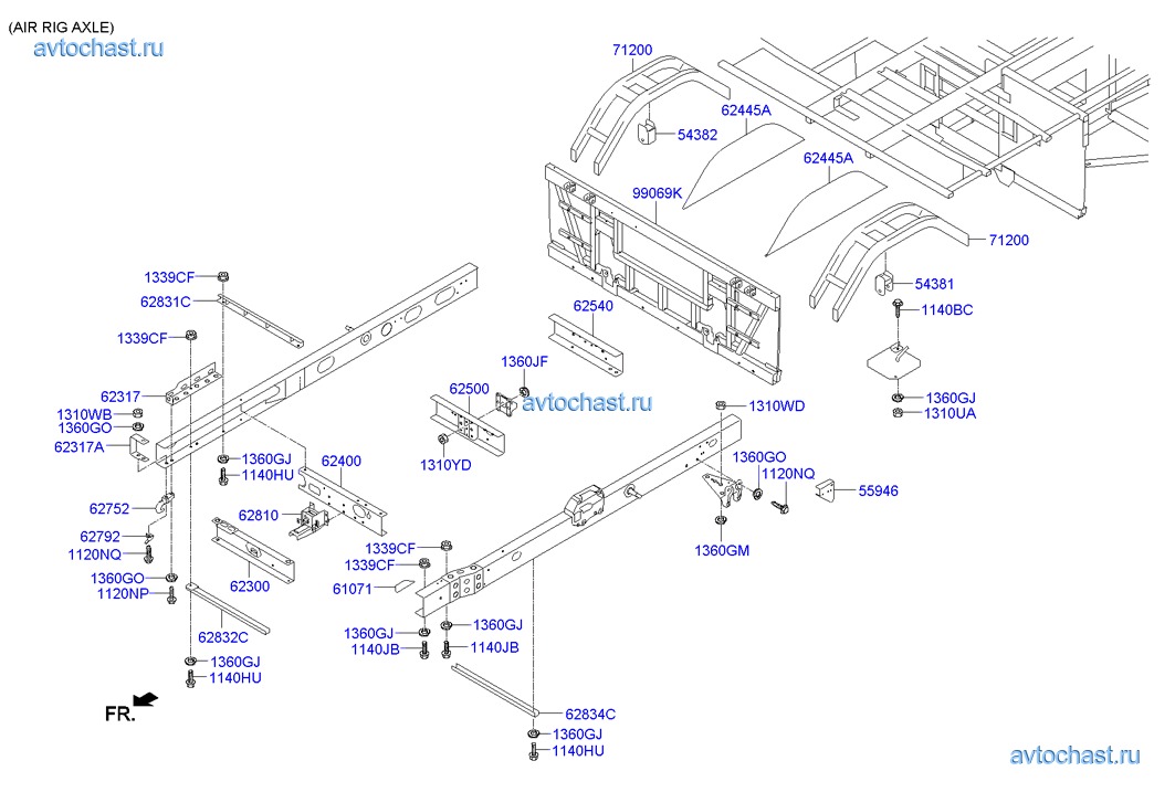 62831. Каталог запчастей Hyundai Universe Space (Хендай ). Хендай Юниверс Спейс Luхurу 2008. Hyundai Universe 2008.