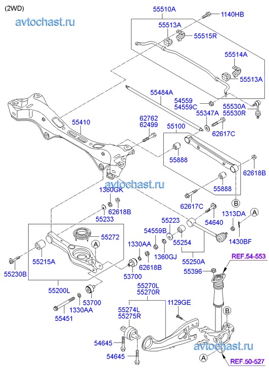 Задняя подвеска хендай ix35 4 wd схема