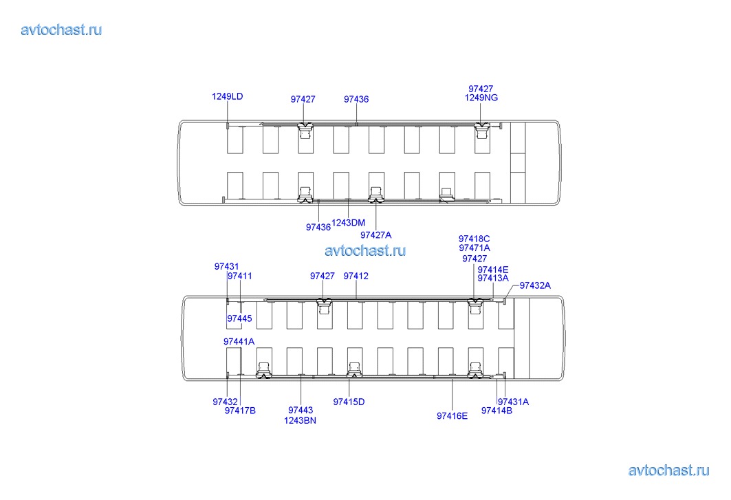Места в автобусе хундай схема