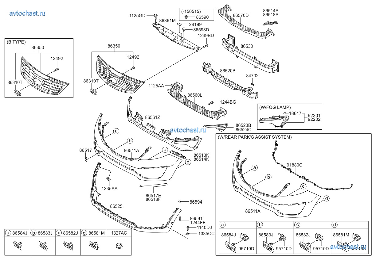 Схема бампера киа спортейдж 4