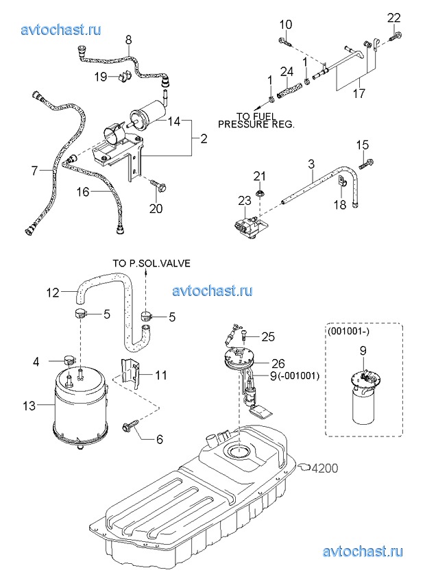Топливная система киа рио 1 поколение схема