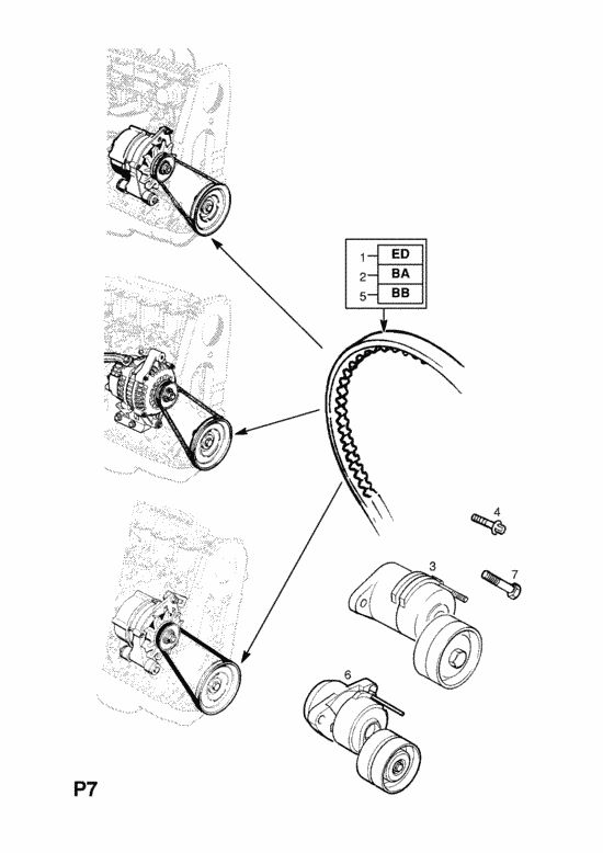 Приводной ремень опель астра h схема