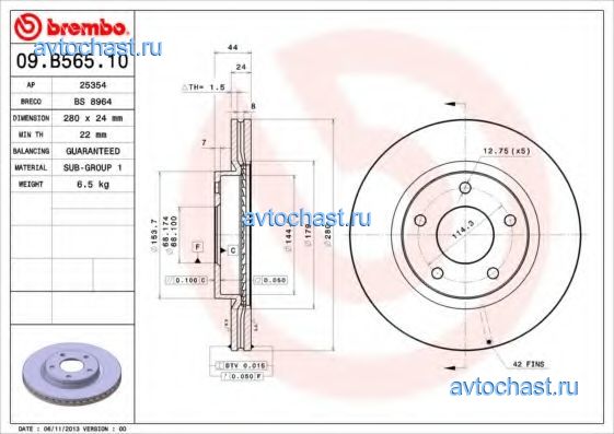 09B56510 BREMBO 