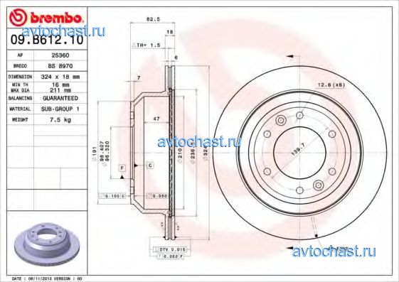 09B61210 BREMBO 