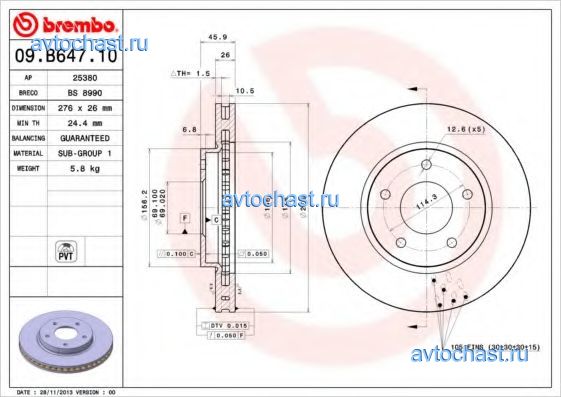 09B64710 BREMBO 