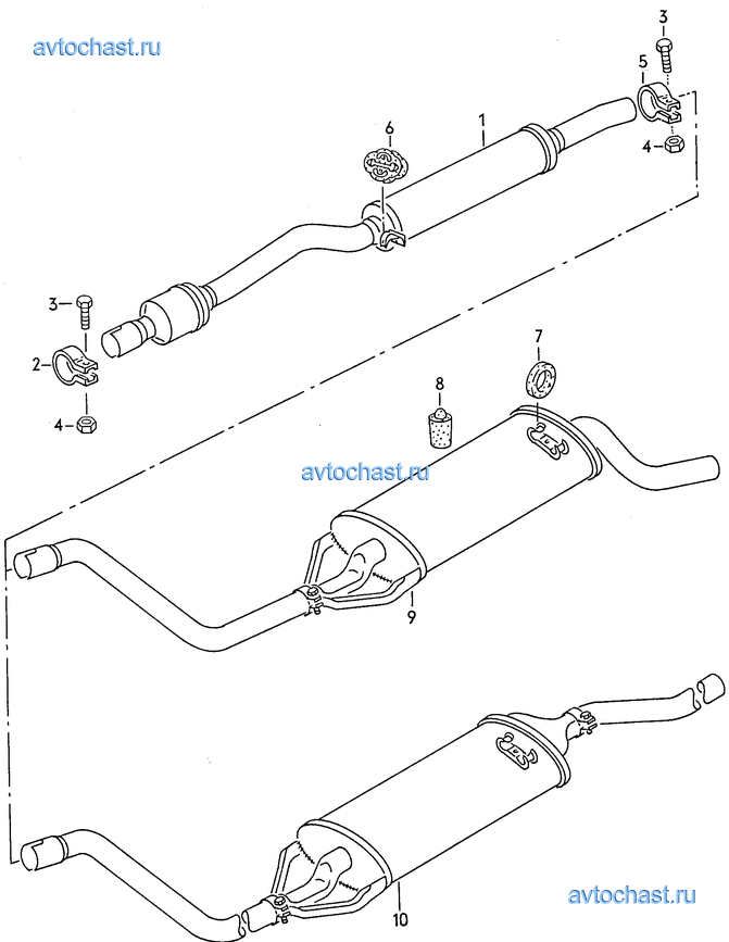 Фольксваген поло выхлопная система седан схема