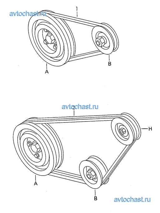 Фольксваген поло приводной ремень схема