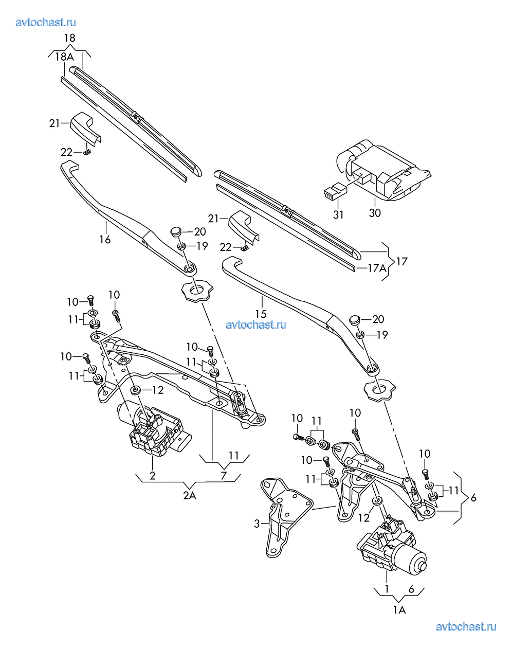 Схема дворников фольксваген туарег (Большое количество фото) - avtozahod.ru