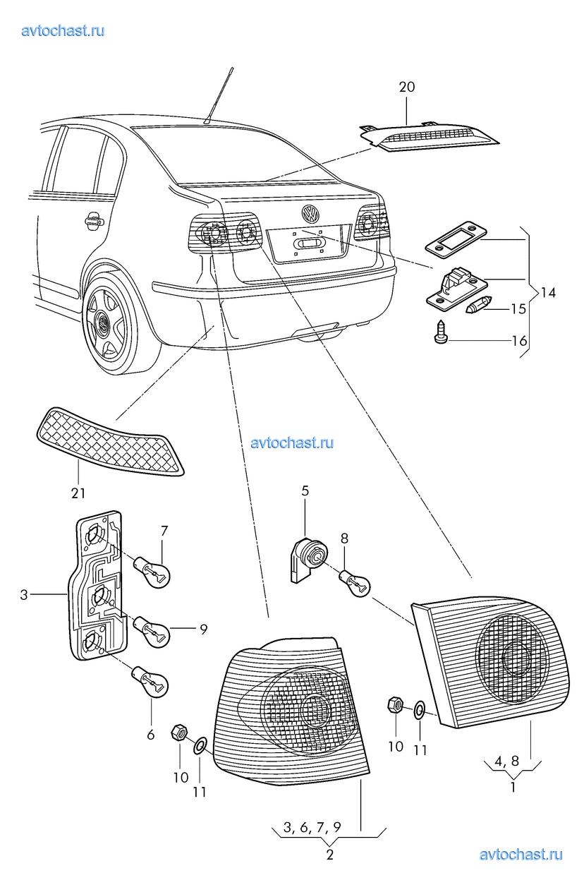 Фольксваген поло схема фары